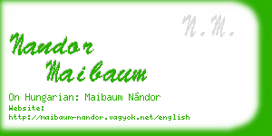 nandor maibaum business card